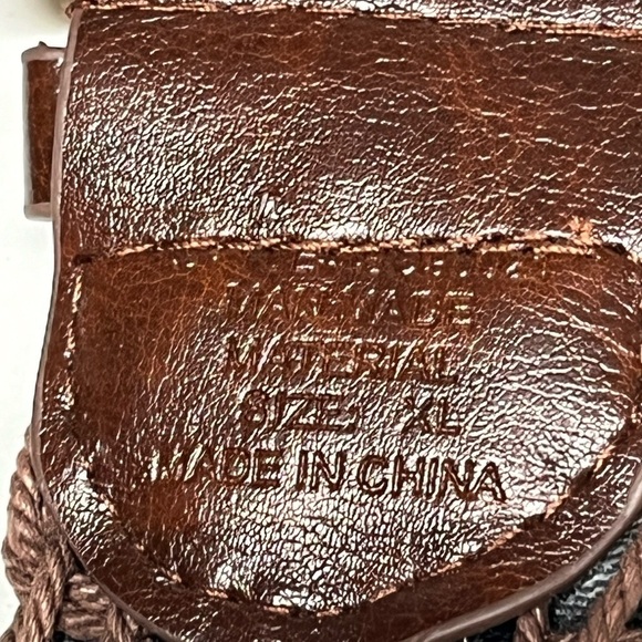 Brown Braided Wide Belt - Picture 7 of 14